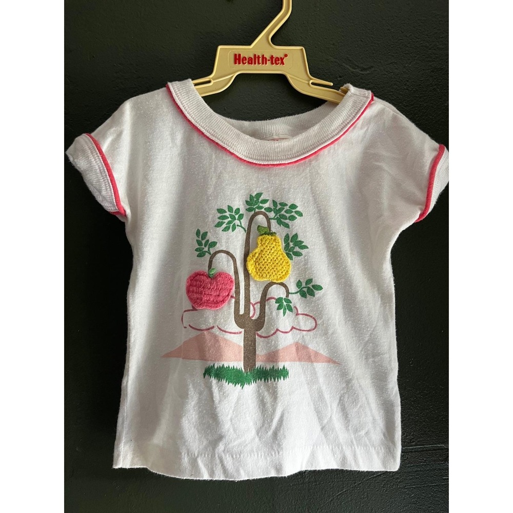 Vintage Buster Brown Toddler Girls 3T Fruit Tree Graphic T-Shirt USA rare